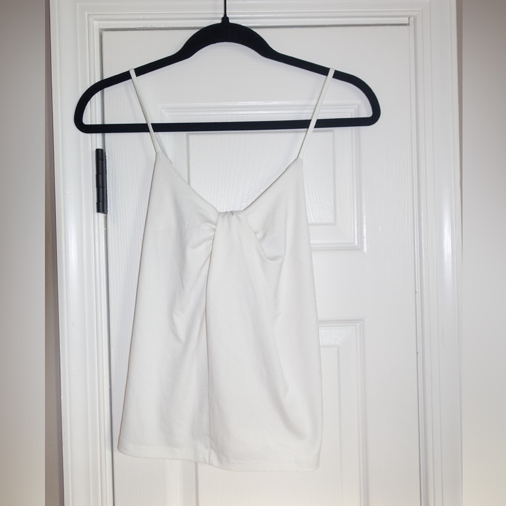 Banana Republic white bow criss cross strappy tank top